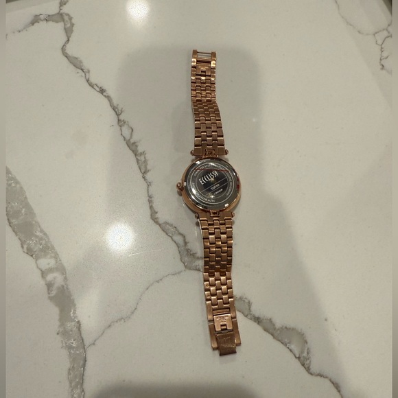 Ecclissi Round Rose Gold Stainless Steel Mother of Pearl Women's Watch - Picture 12 of 16